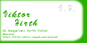 viktor hirth business card